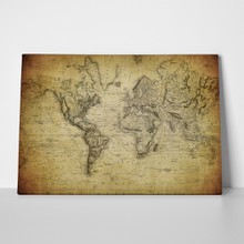 Vintage world map 1814