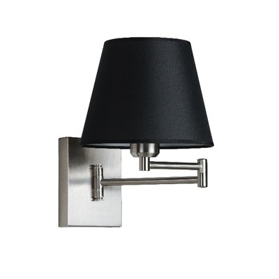 Wall Light 1L Chrome Ματ Black