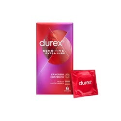 Durex Προφυλακτικά Πολύ Λεπτά Sensitive Με Έξτρα Λιπαντικό 6 τεμάχια