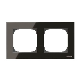 Sky Niessen Cover Frame 2 Gangs Black Glass 8572 C