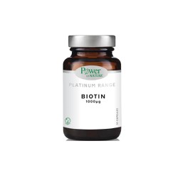 Power Health Platinum Range Biotin 1000mg Συμπλήρωμα Διατροφής Για Την Καλή Υγεία Των Μαλλιών & Του Δέρματος 30 κάψουλες