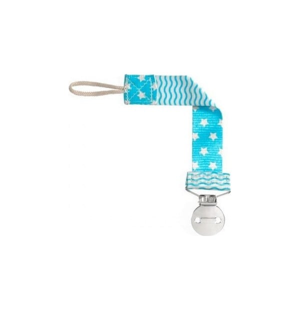 Chicco Soother Fashion Clip, Pacifier Clip, Blue, 0m +, 1pcs