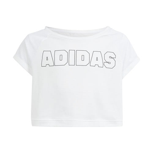 adidas kids girls aeroready dance crop t-shirt  (I