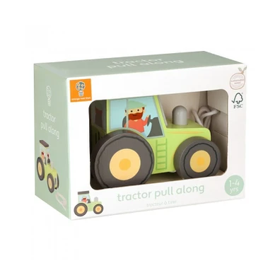 Τρακτέρ Famyard  Pull Along Orange Tree Toys