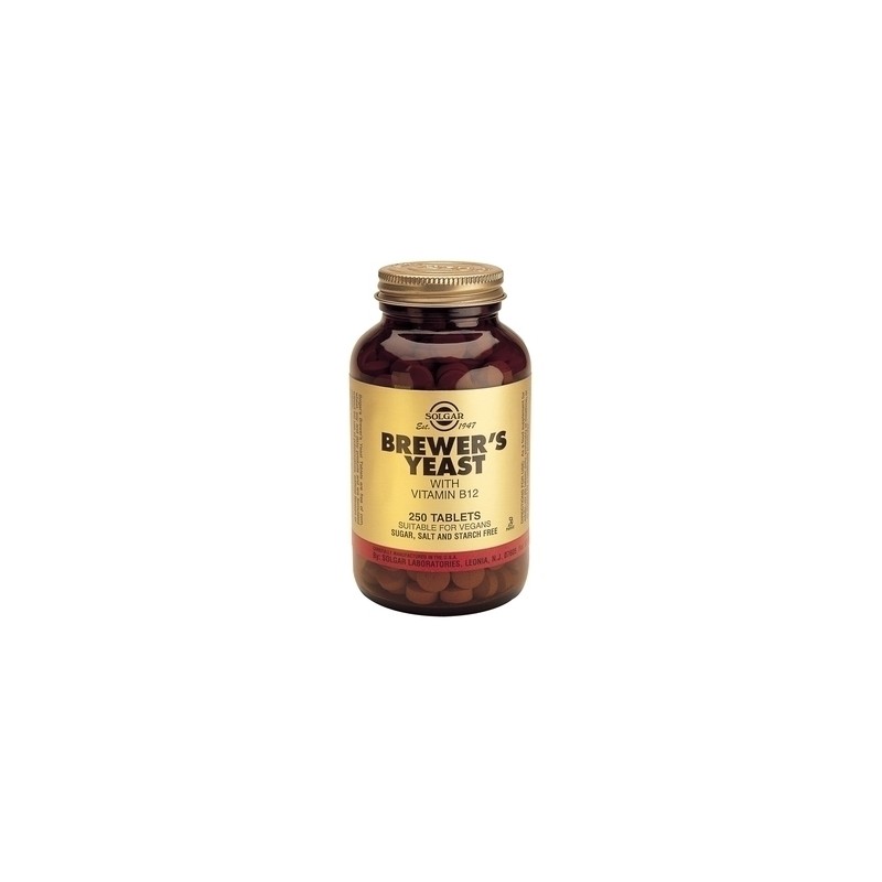 Solgar Brewers Yeast With Vitamin B 12 250 Tablets