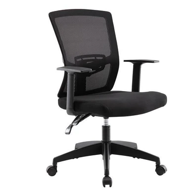 Πολυθρόνα Γραφείου Μαύρο Mesh/ Ύφασμα 58x52x88/96c