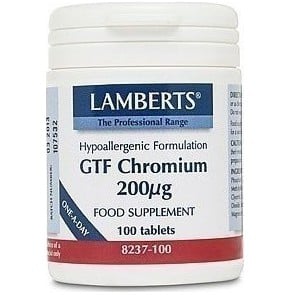 Lamberts Chromium GTF Χρώμιο 200μg, 100tabs