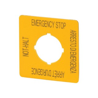 Label Emergency Stop Yellow 50x50mm M22-XYK11    1