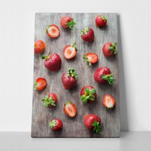 Strawberries on wood
