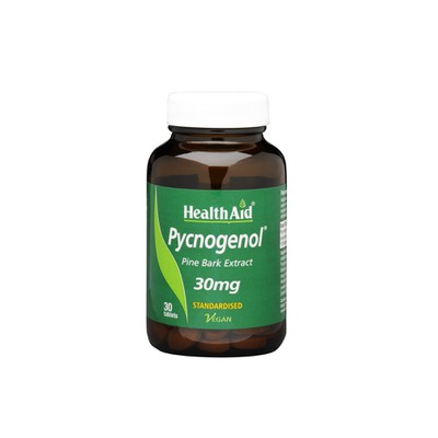 HEALTH AID Pycnogenol 30mg Πυκνογενόλη, Ισχυρό Αντιοξειδωτικό Με Αντιγηραντικές Ιδιότητες x30 Δισκία