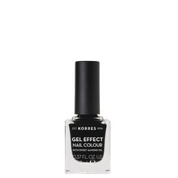 Korres Gel Effect Nail Colour With Sweet Almond Oil No.100 Black 11ml