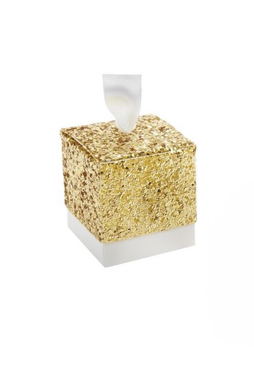 Χάρτινο κουτάκι με χρυσό glitter