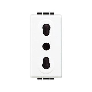 Livinglight Socket 2P+T 1 Module White N4180