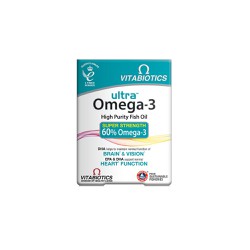 Vitabiotics Ultra Omega 3 Super Strength Πλούσια Πηγή Των Απαραίτητων Λιπαρών Οξέων 60 κάψουλες