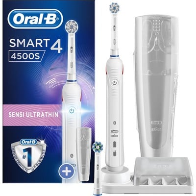 ORAL B Smart 4 4500S Ηλεκτρική Οδοντόβουρτσα Με Χρονομετρητή & Αισθητήρα Πίεσης