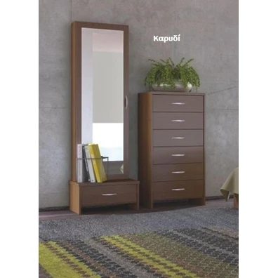 Boudoir with 6 Drawers/Walnut