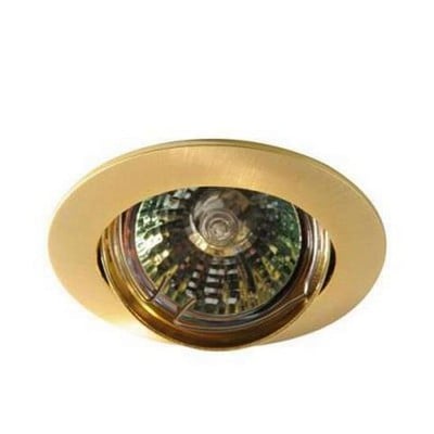 Recessed Spot Light Round Movable Gold Satin Gu10