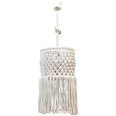 Handmade Pendant Light 1 Light Beige Macrame Mac-0