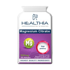 Healthia Magnesium Citrate 500mg 120caps.