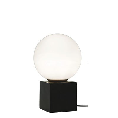 Table Lamp Black With Opal Glass Ε27 40W Lin