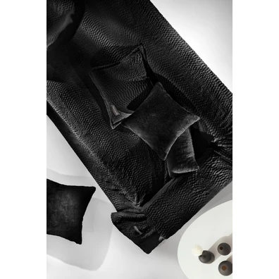 Ριχτάρι Crusty Black 170x250 + Διακοσμητικό Μαξιλά