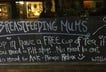 Free tea for breastfeeding mothers cafe sign
