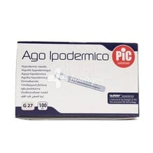 Pic Ago Ipodermico 27G 1/2" - Βελόνες, 100τμχ. (ΓΚΡΙ)