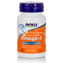 Now Omega 3 1000mg Fish Oil (180 EPA / 120 DHA) - Καρδιαγγειακό, 30 softgels