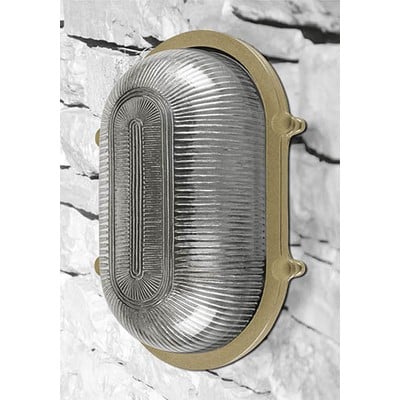 Brass Wall Light N.25Α E27 Ip64 Natural Brass Η:16