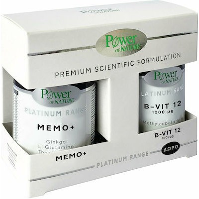 POWER HEALTH Power of Nature  Platinum Range Memo+ 30caps & Δώρο B-Vit-12 1000μg 20tabs