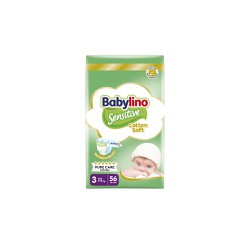 Babylino Sensitive Cotton Soft Value Pack Πάνες Μέγεθος 3 (4-9kg) 56 πάνες