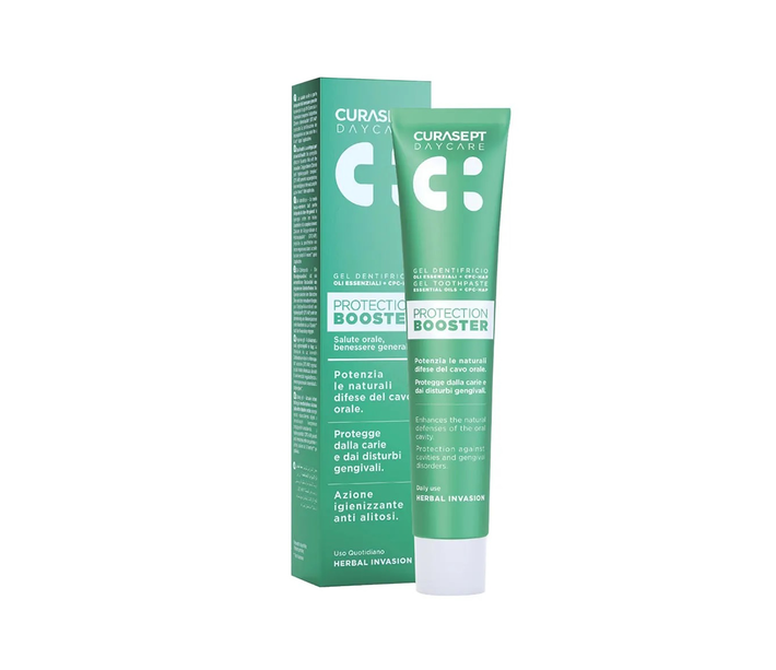 CURASEPT PROTECTION BOOSTER TOOTHPASTE-GEL HERBAL INVASION 75ML