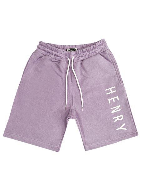 Henry clothig lilac big logo shorts