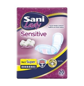 Sani Sensitive Lady Discreet Super No5 Pads with C