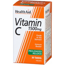 Health Aid Vitamin C 1500mg Παρατεταμένη απελευθέρωση βιταμίνης C 1500mg, 30tabs