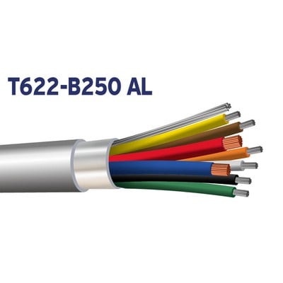 ALARM CABLE WITH ARMOUR 6Χ0,22mm²+2Χ0,50mm² T622-B