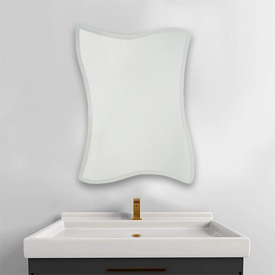 Καθρέπτης μπάνιου τοίχου 70x90 με περίγραμμα αμμοβ