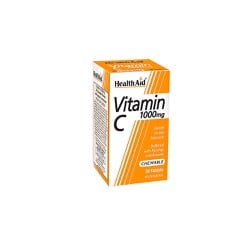 Health Aid Vitamin C 1000mg Συμπλήρωμα Διατροφής Μασώμενο Με Βιταμίνη C Για Ενίσχυση Του Ανοσοποιητικού 30 μασώμενες ταμπλέτες