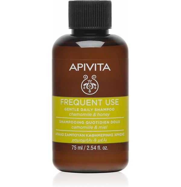 Apivita Frequent Use Shampoo Απαλό Σαμπουάν για Καθημερινή Χρήση με Χαμομήλι & Μέλι, για Όλους τους Τύπους Μαλλιών, 75ml