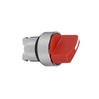 Illuminated selector switch head metal red Φ22 2-p