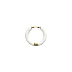 InoPlus Borghetti Hoop Earrings Gold White 1 pair