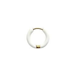 InoPlus Borghetti Hoop Earrings Gold White 1 pair