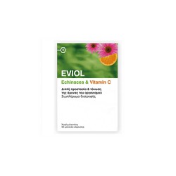 Eviol Echinacea & Vitamin C Συμπλήρωμα Διατροφής Διπλής Προστασίας & Τόνωσης Του Οργανισμού 30 μαλακές κάψουλες