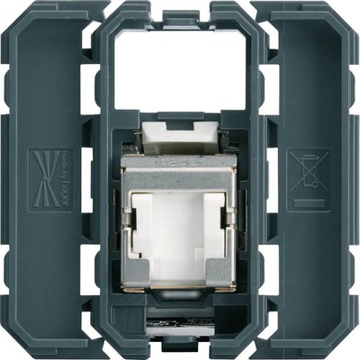 Gallery Πρίζα RJ45 Cat6 Stp 1+2 Στοιχείων Γκρι