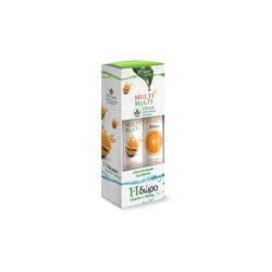 Power Health Multi+Multi Συμπλήρωμα Διατροφής Με Γλυκαντικό Από Στέβια + Δώρο Vitamin C 500mg 20 Αναβράζοντα Δισκία