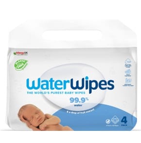 Waterwipes Μωρομάντηλα με 99% Νερό χωρίς Άρωμα, 4x