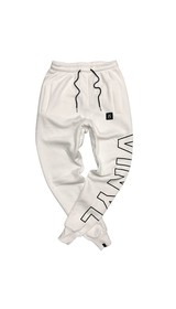 Big logo pants - Φόρμα λευκή με λάστιχο
