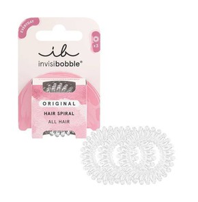 Invisibobble Original Crystal Clear Hair Spiral, 3