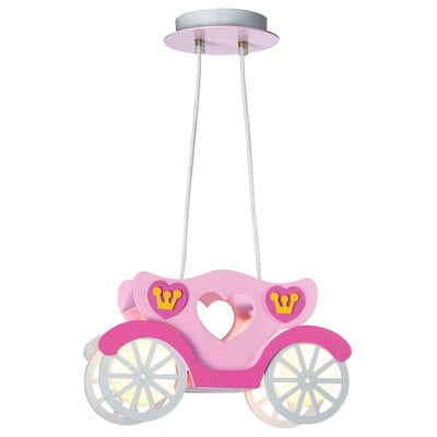 Kids Hanging Lamp Carriage Pink