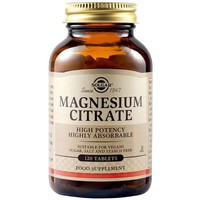 Solgar Magnesium Citrate 120 Ταμπλέτες - Συμπλήρωμ